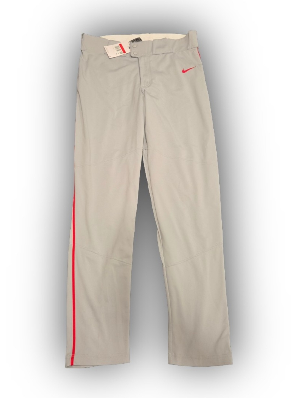 NWT Nike Vapor Select Piped Baseball Pants - Grey / Red (Men’s Large)
